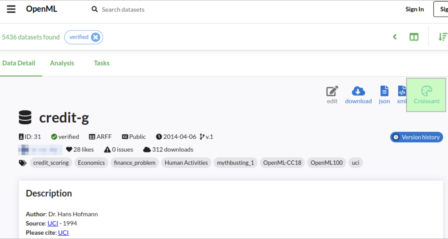 Croissant: A Metadata Format for ML-Ready Datasets